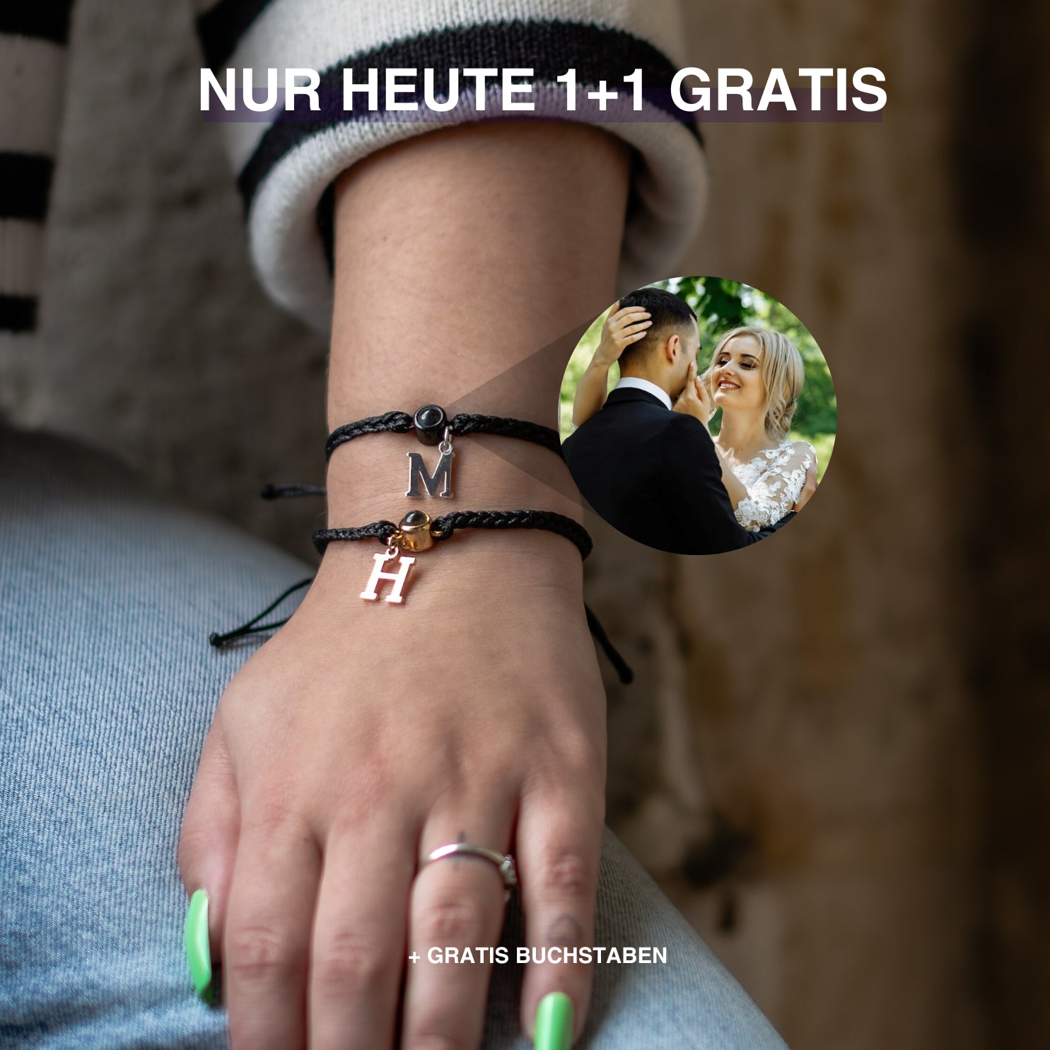 Foto Armband mit Buchstabe